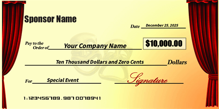 Write a check fundraiser picture