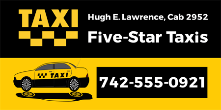 Taxi Signs, Taxi Cab Signs – Signazon