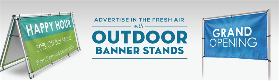 Outdoor Banner Stands - Outdoor Stands for Banners - Signazon.com