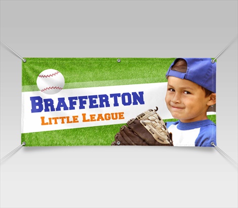 Player Banner Photo Template Horizontal American Softball
