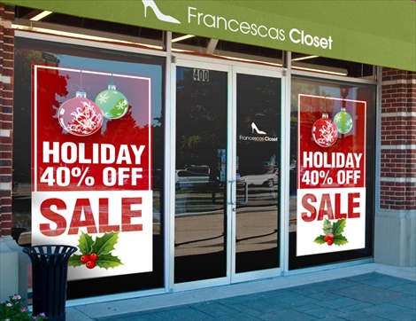 Christmas Window Decals Christmas Window Clings Signazon