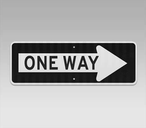 horizontal right way signs signazon direction