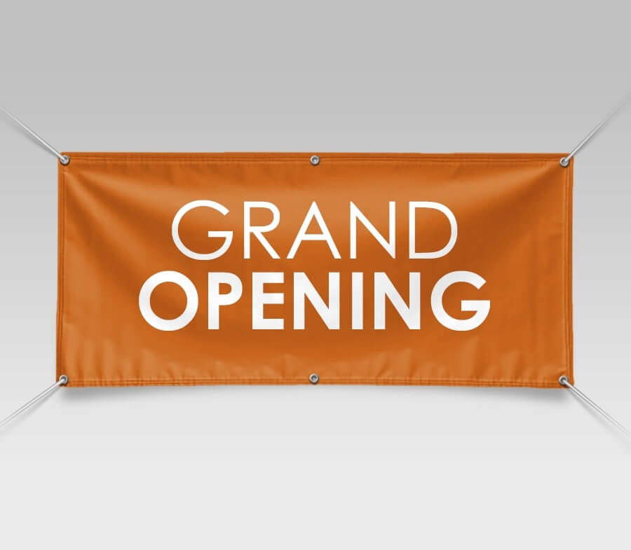 Opening Soon New Business Red Text Shop Window Heavy Duty PVC Banner Sign 3236 