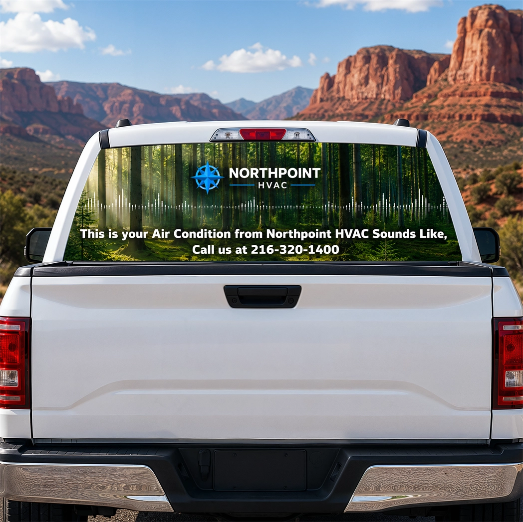 Custom Truck Window Graphics With Vinyl Decal Lettering For Business Branding - Signazon