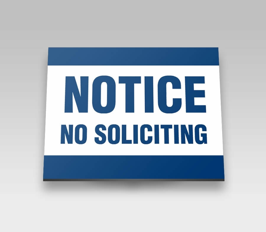 SIGN DURABLE ALUMINUM NO RUST FULL COLOR CUSTOM SIGN 434 SPANISH NO SOLICITING