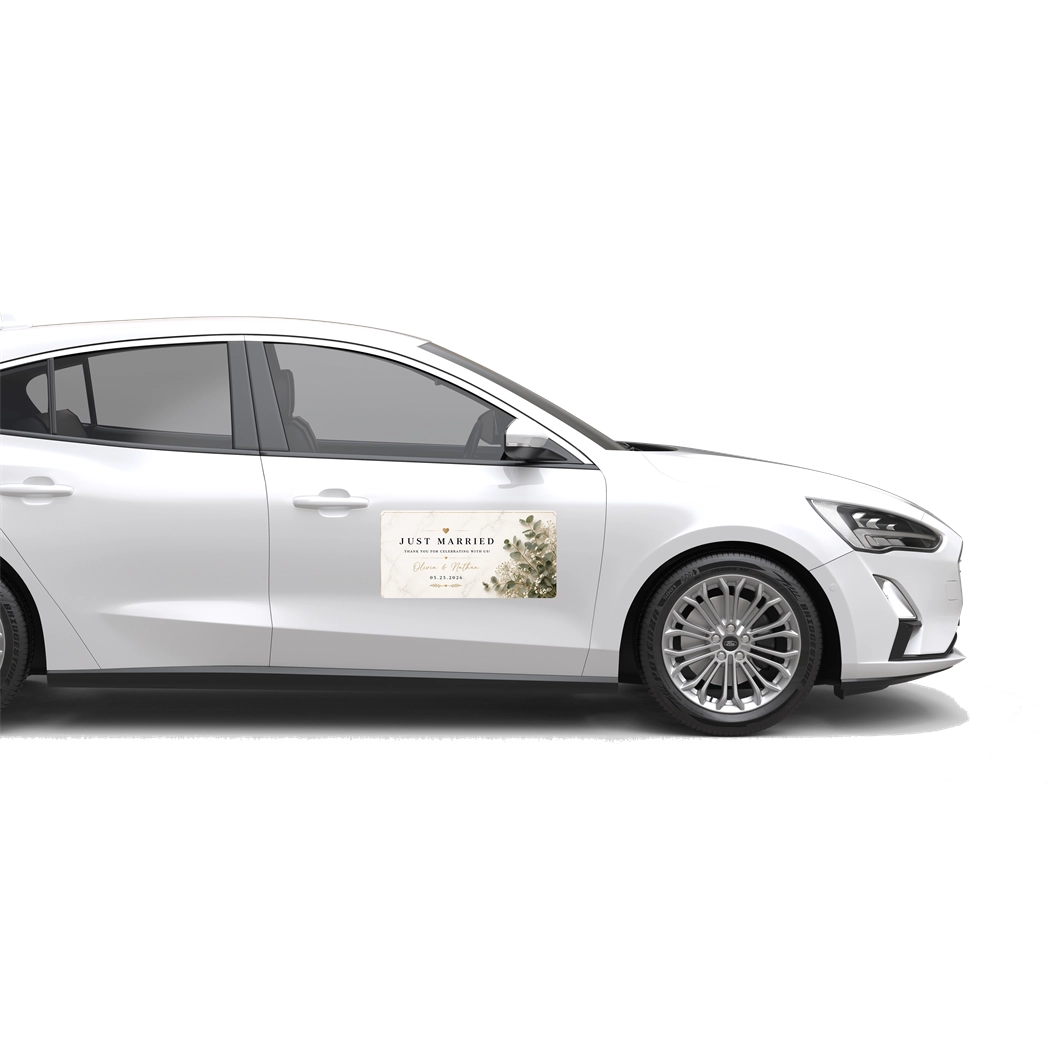 Just Married Car Magnets For Wedding Decoration By Signazon