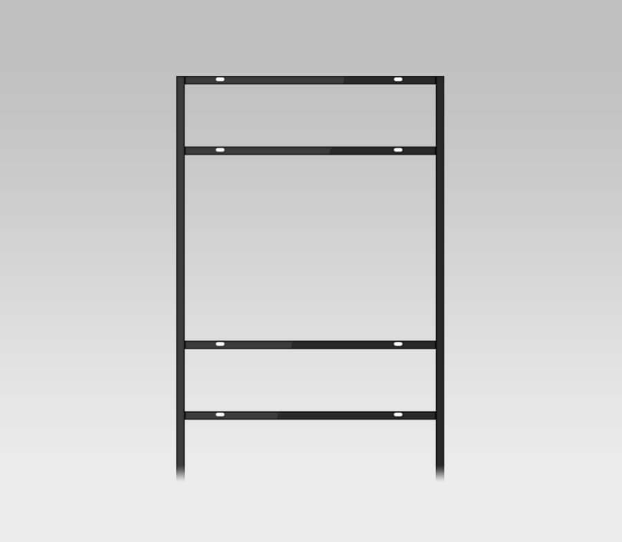 Double Rider Frames | Metal Double H-Frame for Slide-In Signs | Signazon