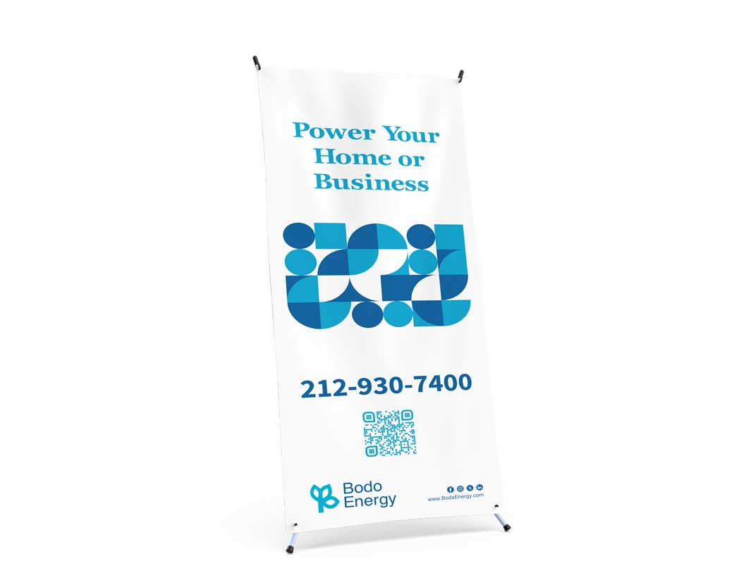 X Banner Stand With Custom Printed Graphic For Retail Displays By Signazon